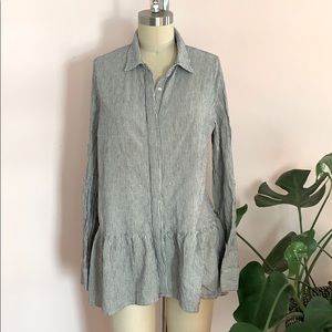 Anthropologie gauze linen blouse 🧡